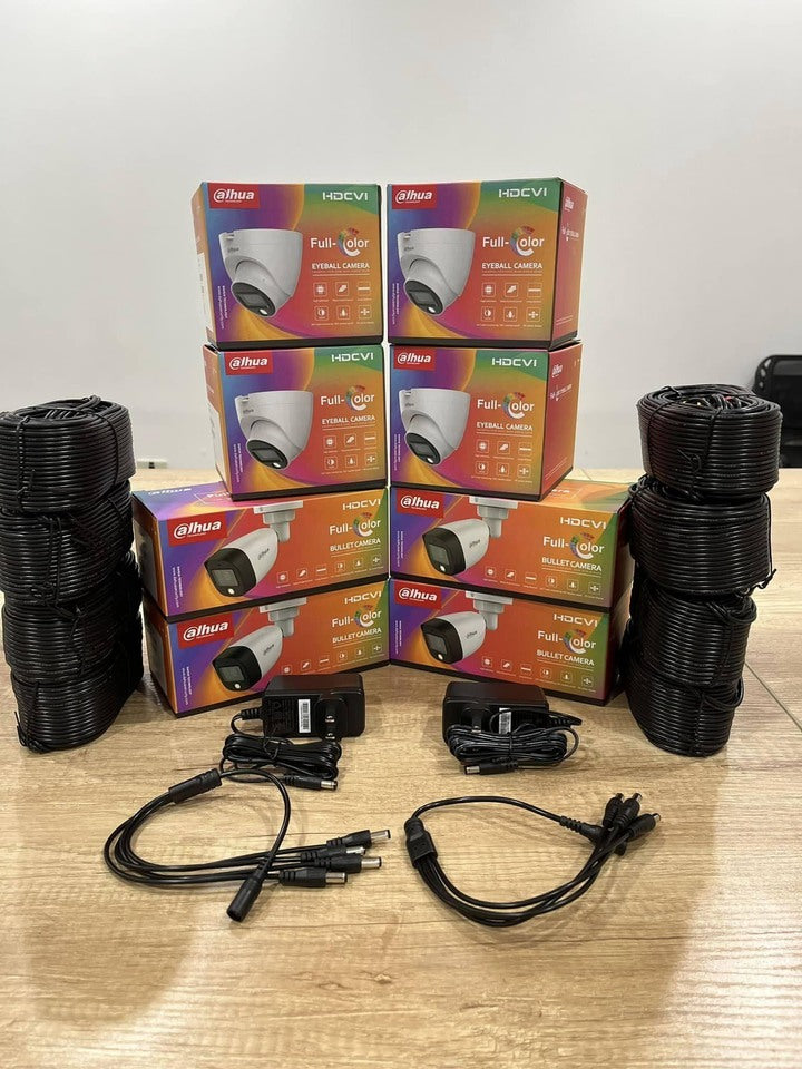 Dahua CCTV KIT Full-color With audio 4/8 CH CCTV Camera Kit 1080p HD DVR Complete CCTV Package