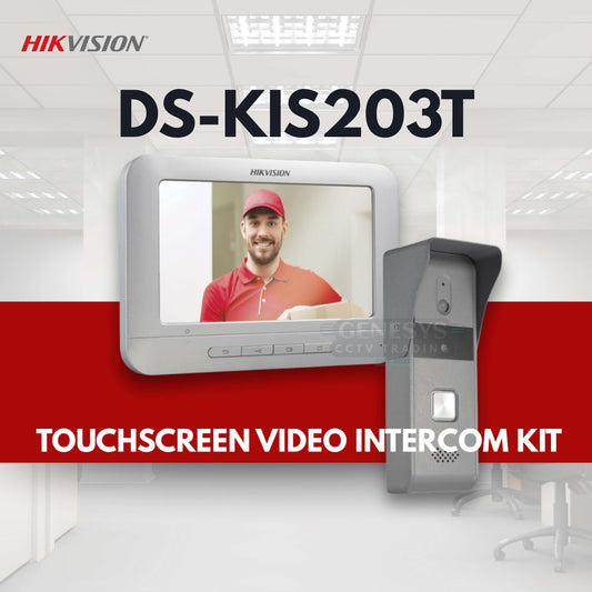 Hikvision DS-KIS203T Video Intercom Kit – Door Station + 7-Inch Indoor Monitor (1080p, IP65)