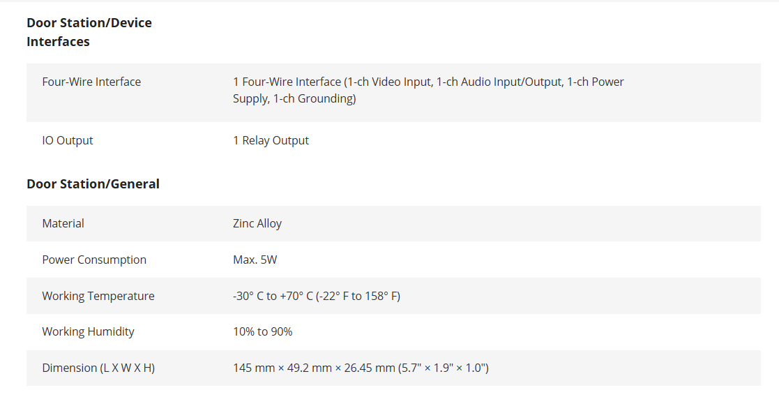 Hikvision DS-KIS203 Video Intercom Kit (7-Inch Indoor Monitor + Door Station)