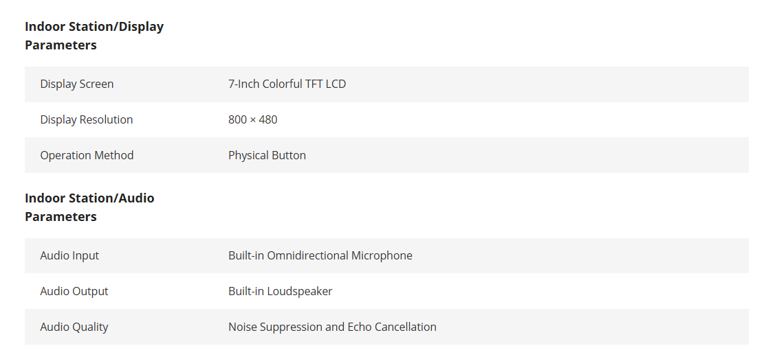 Hikvision DS-KIS203 Video Intercom Kit (7-Inch Indoor Monitor + Door Station)